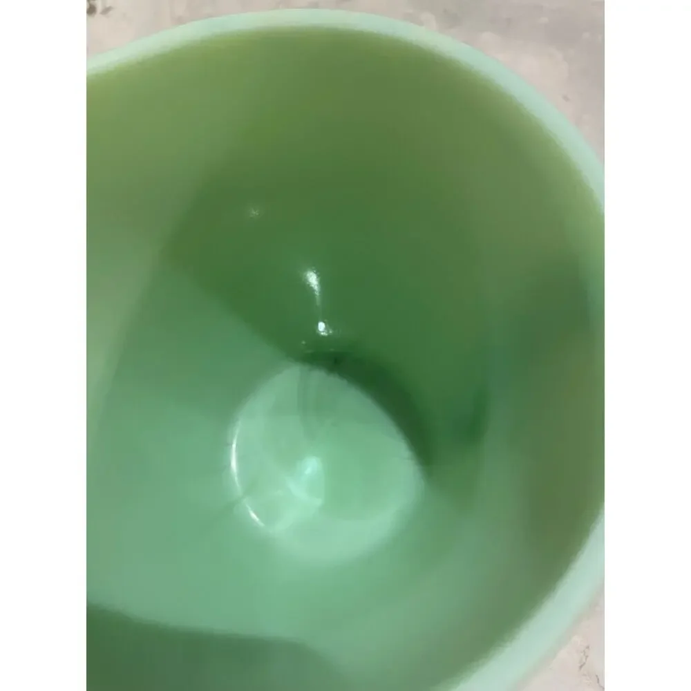 Vintage rare 32oz Jeanette Glass Milk Pitcher Jadeite Uranium Sunflower pattern